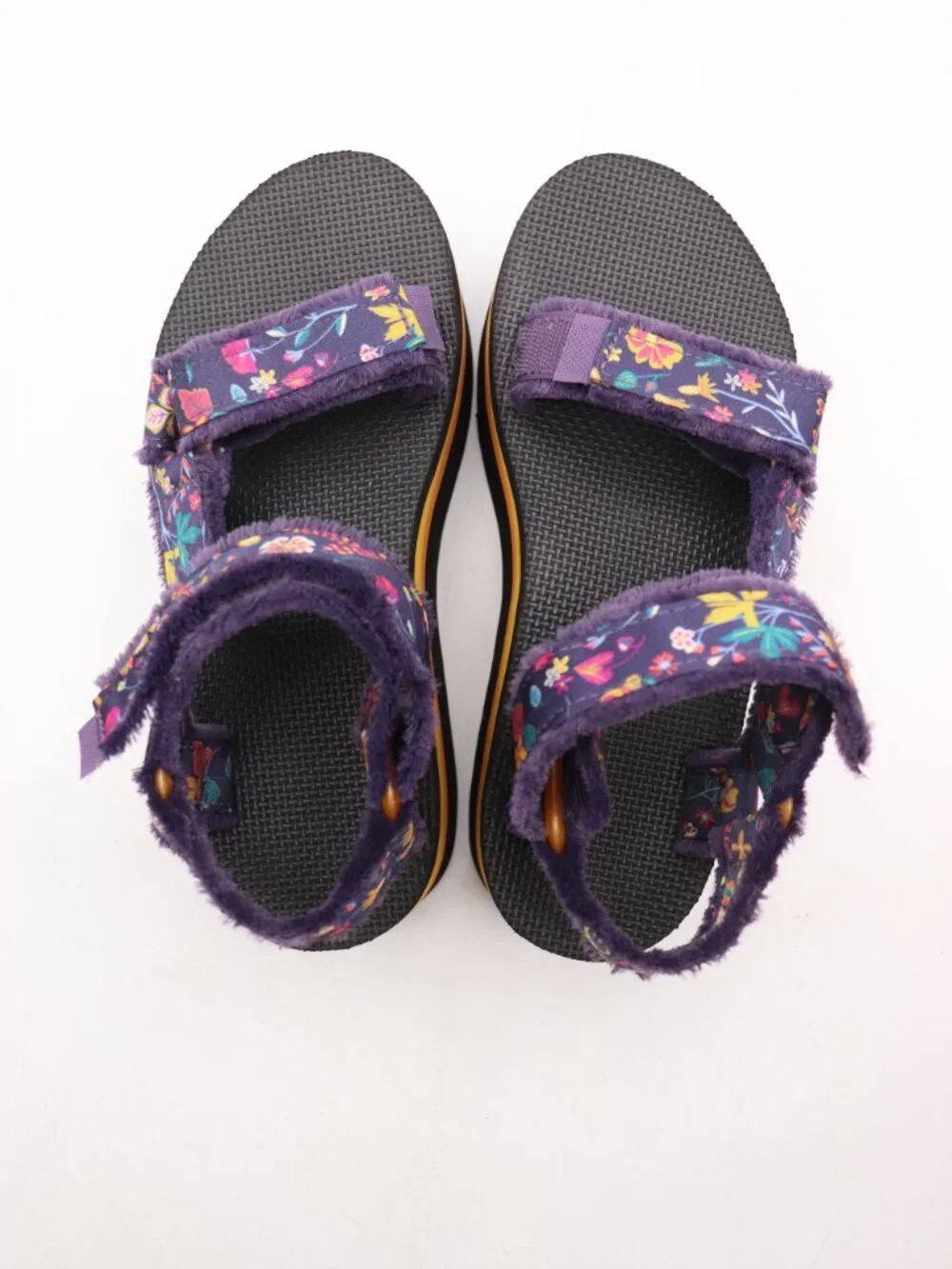 Teva Anna Sui Purple/Floral Platform Women's Size 7 Sandals Universal Anna